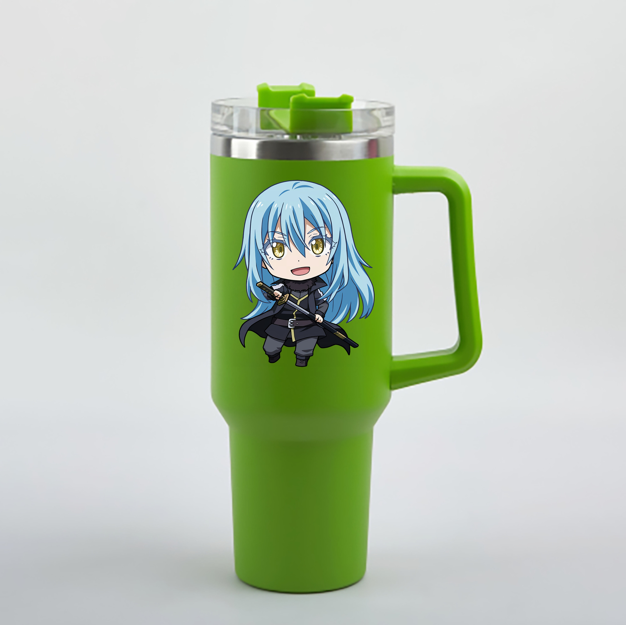 （画像用） 転スラ Regarding Reincarnated to Slime 1200mL車用タンブラー - クリスタルステッカー（プラスチックストロー付き）
